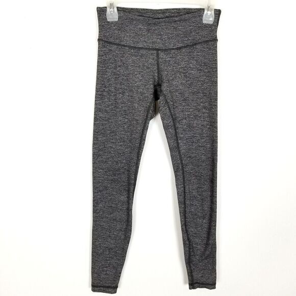 Lululemon Pants - Lululemon‎ Women Wunder Under Leggings 28" Size 6 Gray Marled Athletic